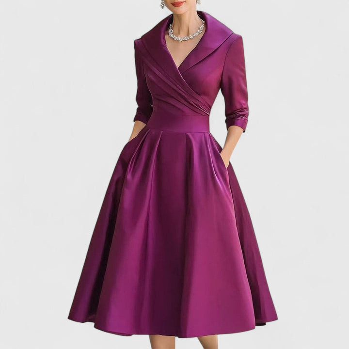 Rosalie | Elegante abito midi con una sottile lucentezza