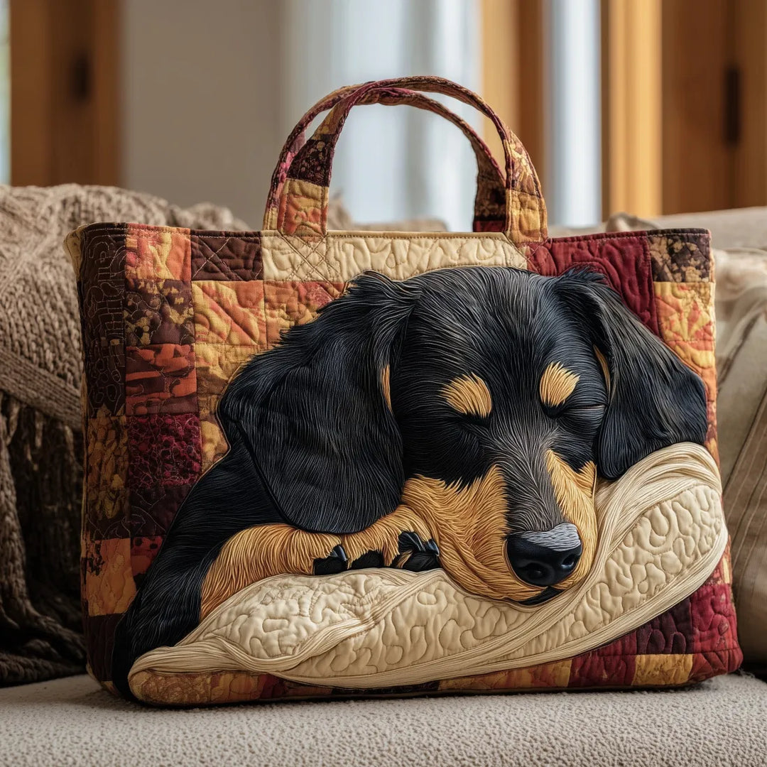Bolsa Tote Acolchada - Dachshund