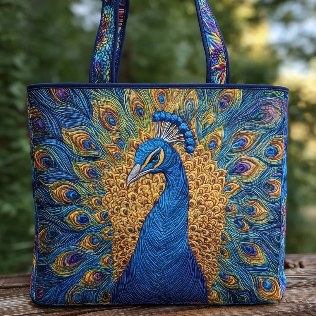 Bolsa Tote Acolchada - Pavo Real Real