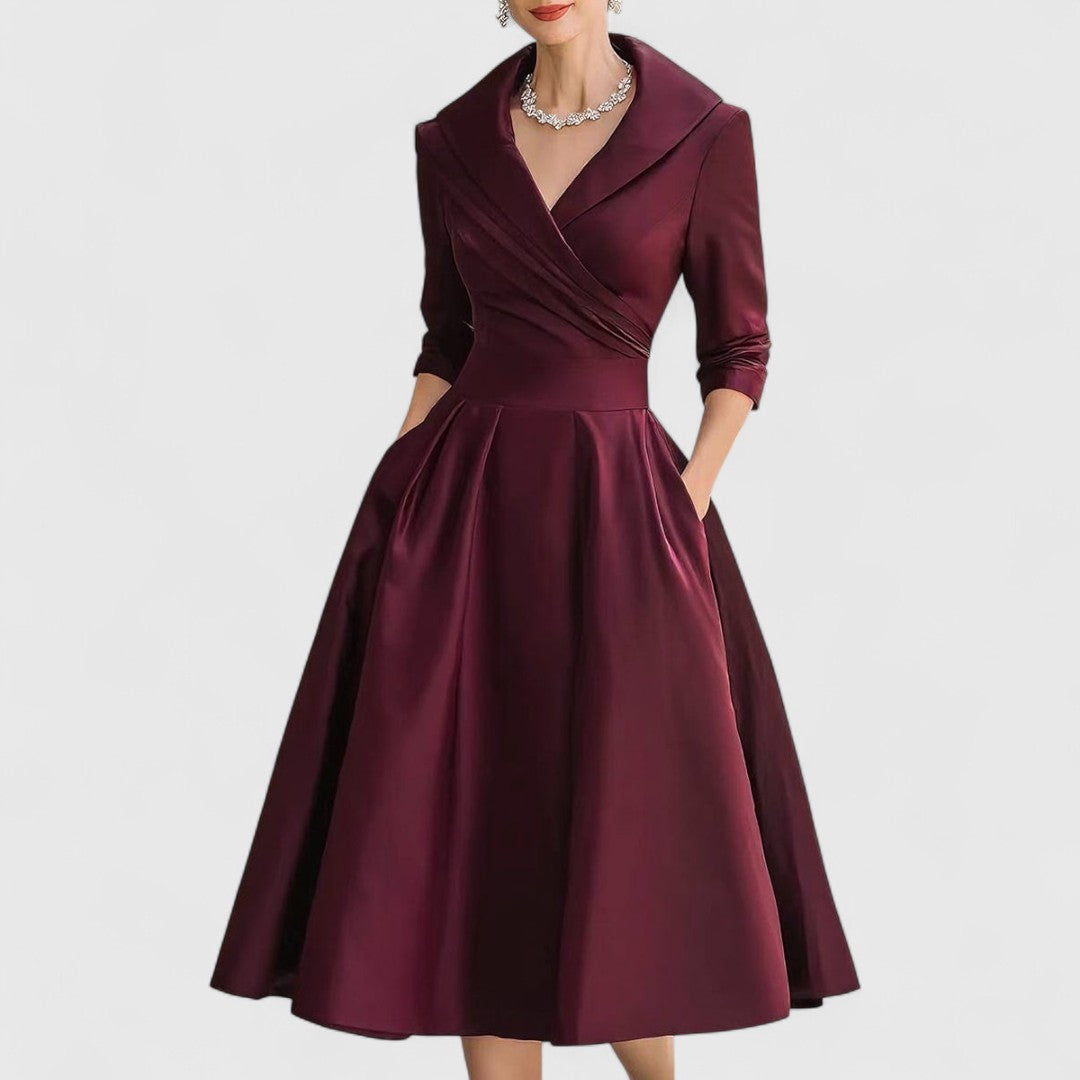 Rosalie | Elegante abito midi con una sottile lucentezza