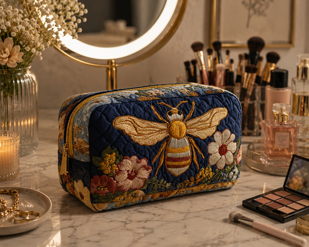 Bolsa de Maquillaje Acolchada Bee Blossom