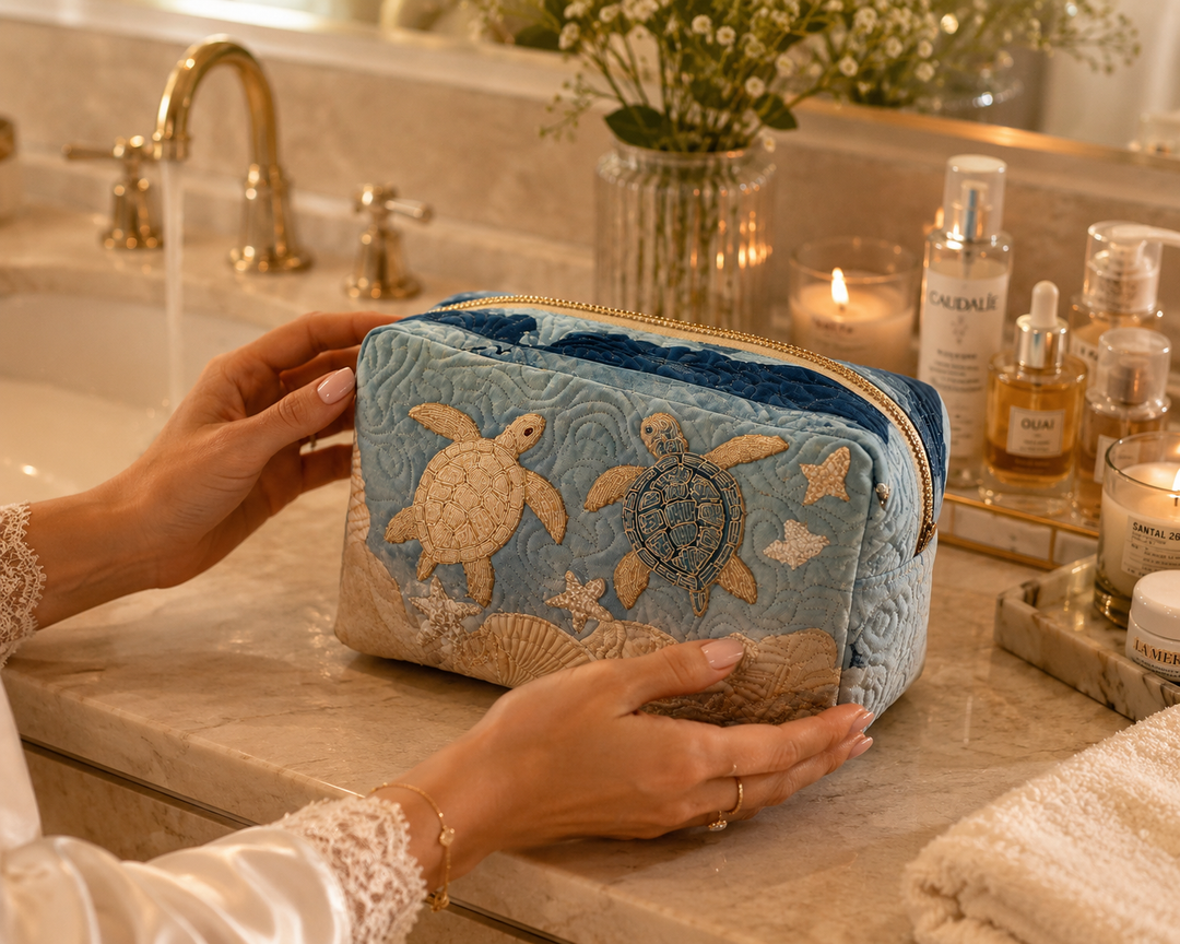 Bolsa de Maquillaje Acolchada Sandy Shell