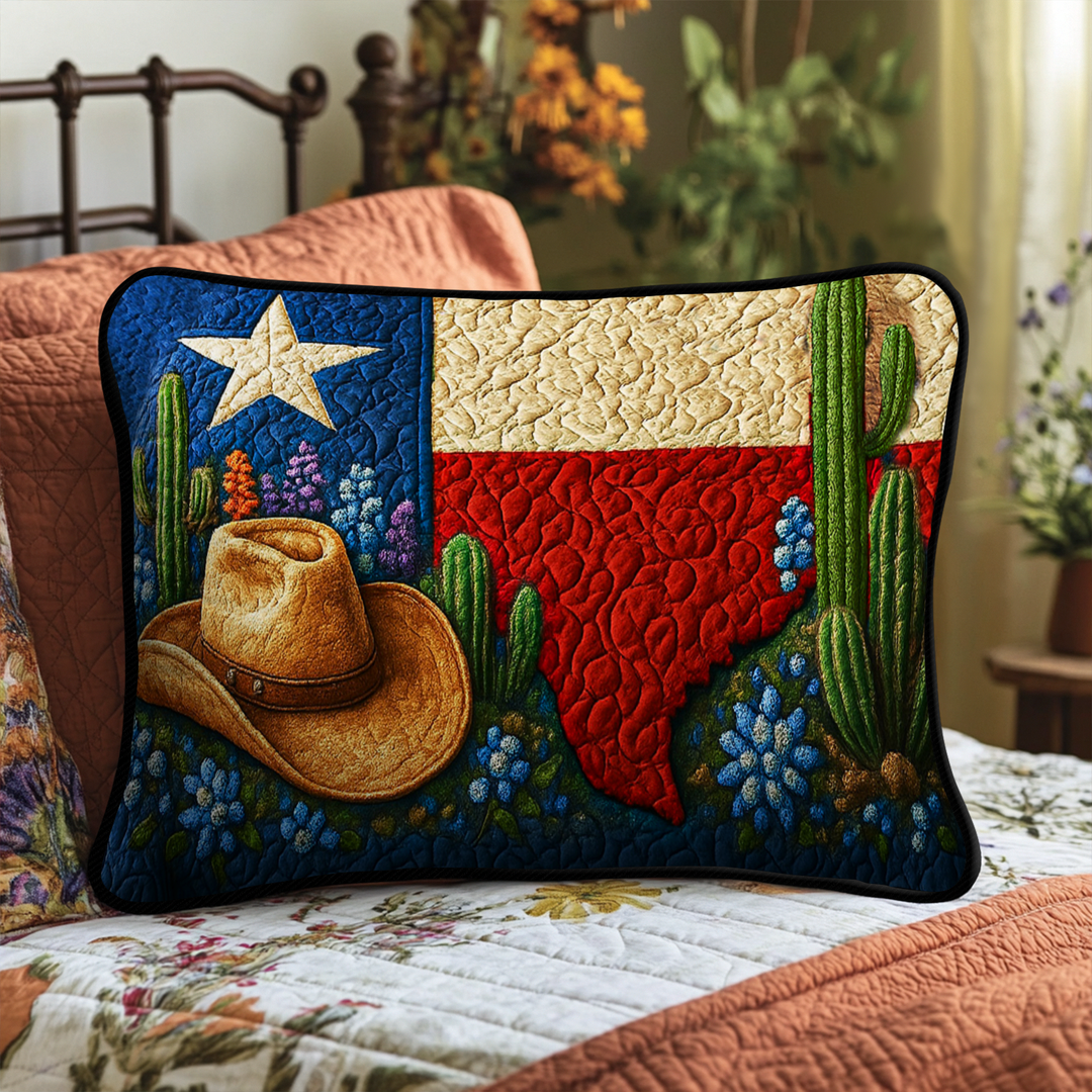 Funda de Almohada de Ropa de Cama Acolchada Texas Spirit