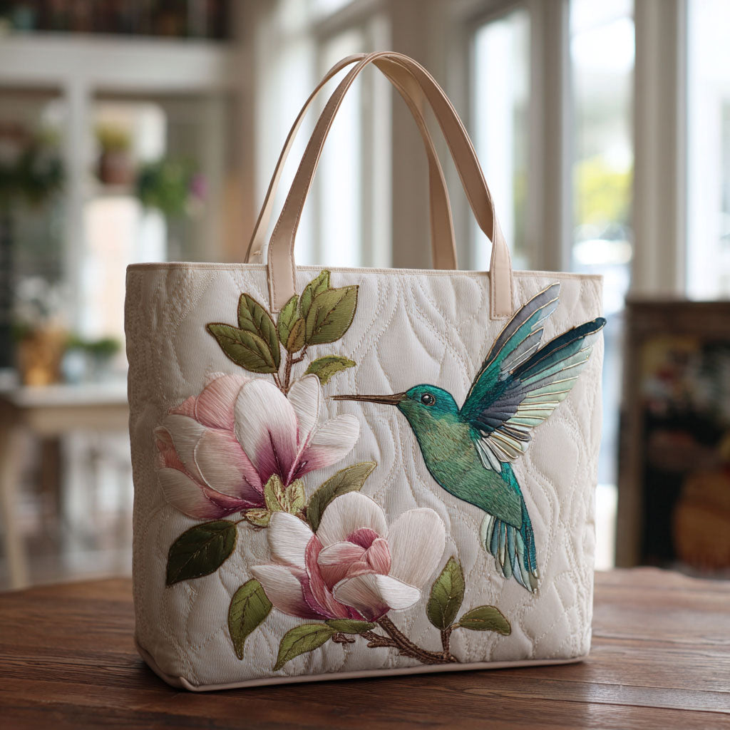 Bolso Tote Acolchado Magnolia Hummingbird Grace