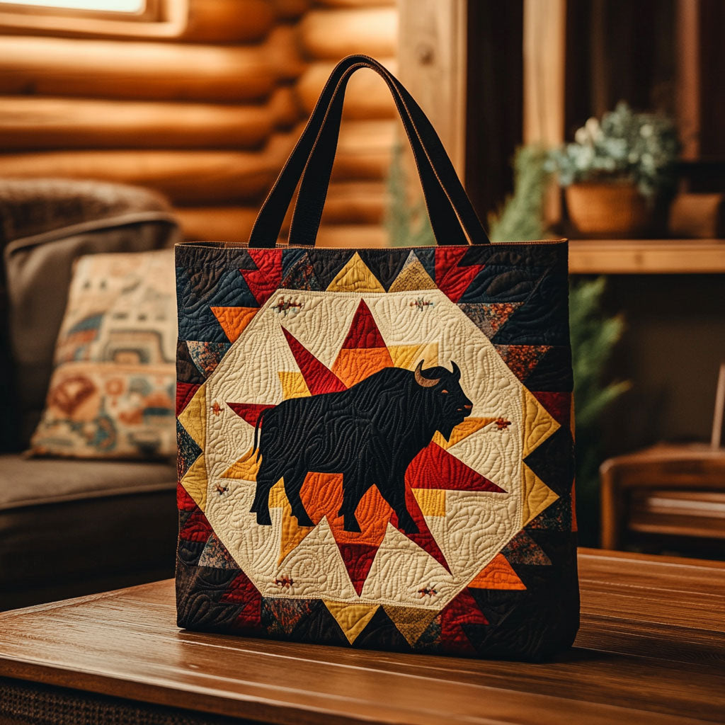 Bolsa Tote Acolchada Bisonte Sagrado