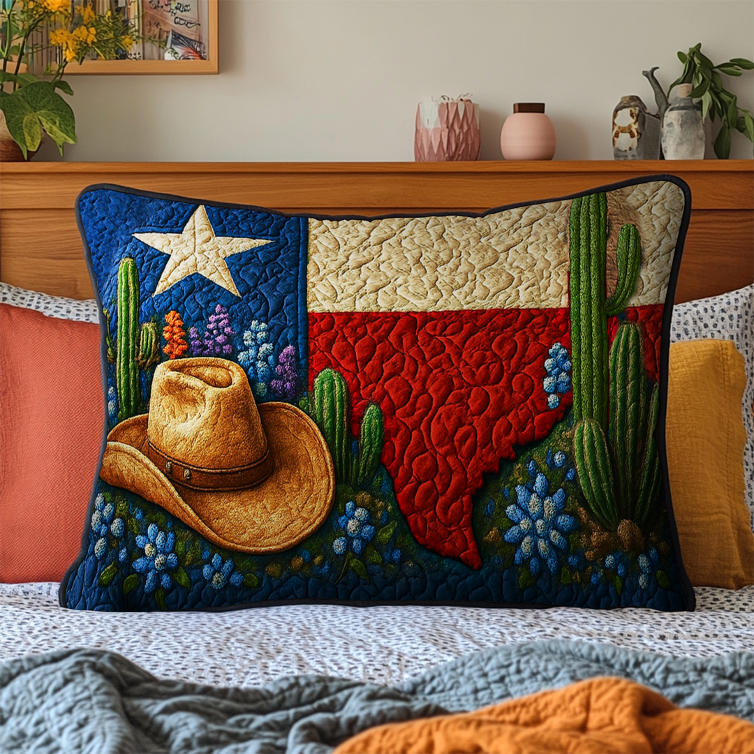 Funda de Almohada de Ropa de Cama Acolchada Texas Spirit