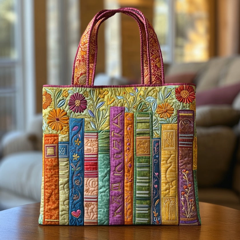 Bolso Tote Acolchado Book Bliss