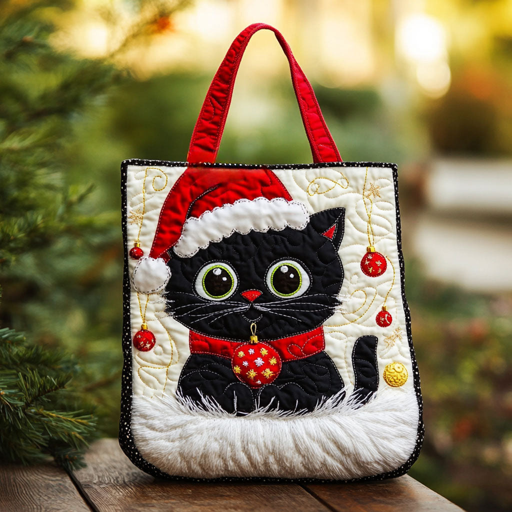 Bolso Tote Acolchado Gato Negro