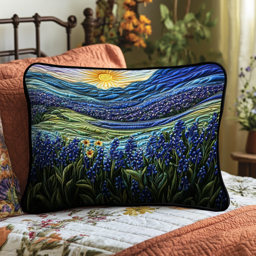 Funda de Almohada Acolchada Sunset Bluebonnet