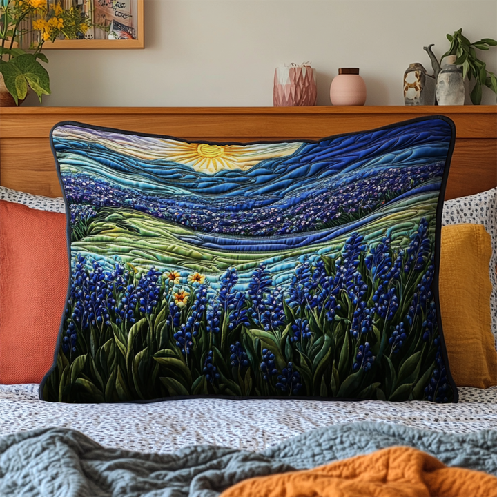 Funda de Almohada Acolchada Sunset Bluebonnet