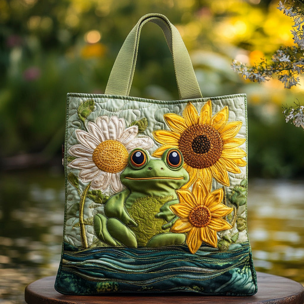 Bolsa Tote Acolchada Rana Verde
