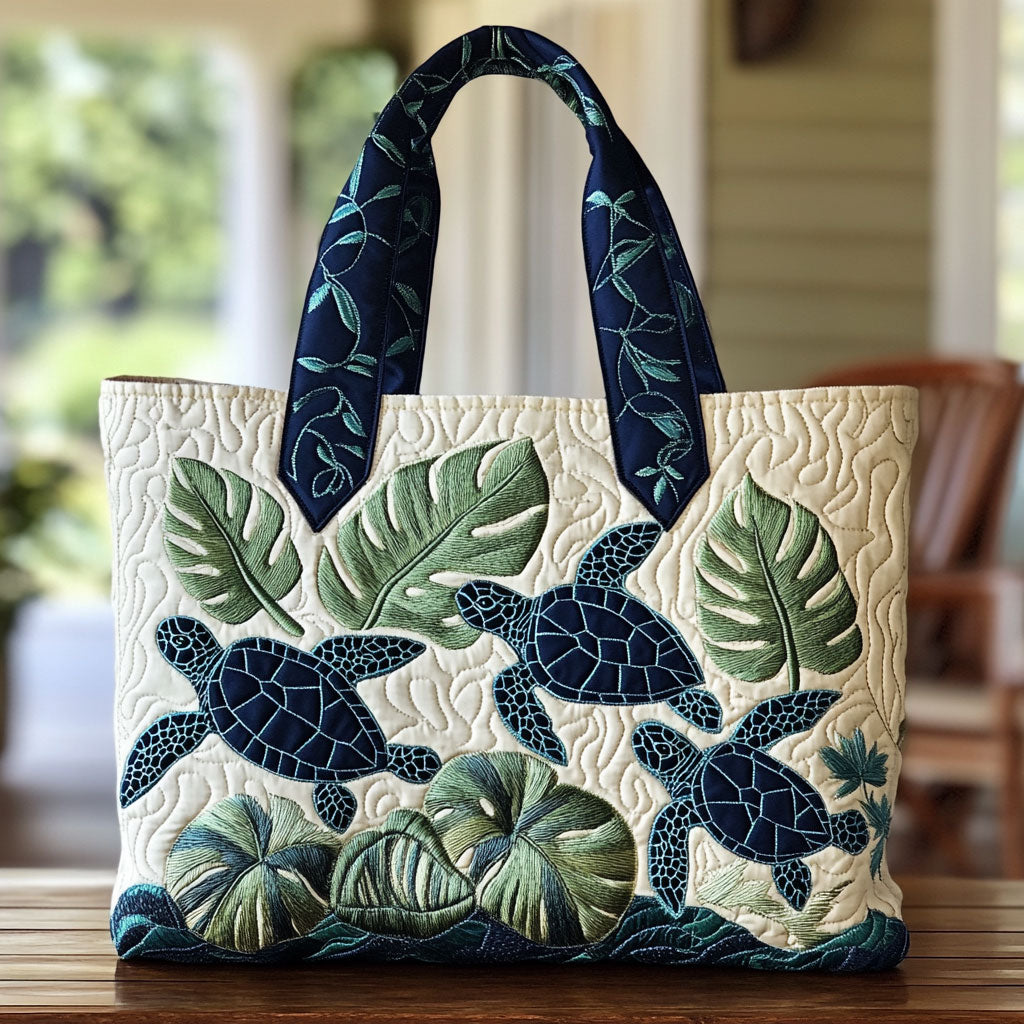 Bolso Tote Acolchado de Tortuga Marina Grace