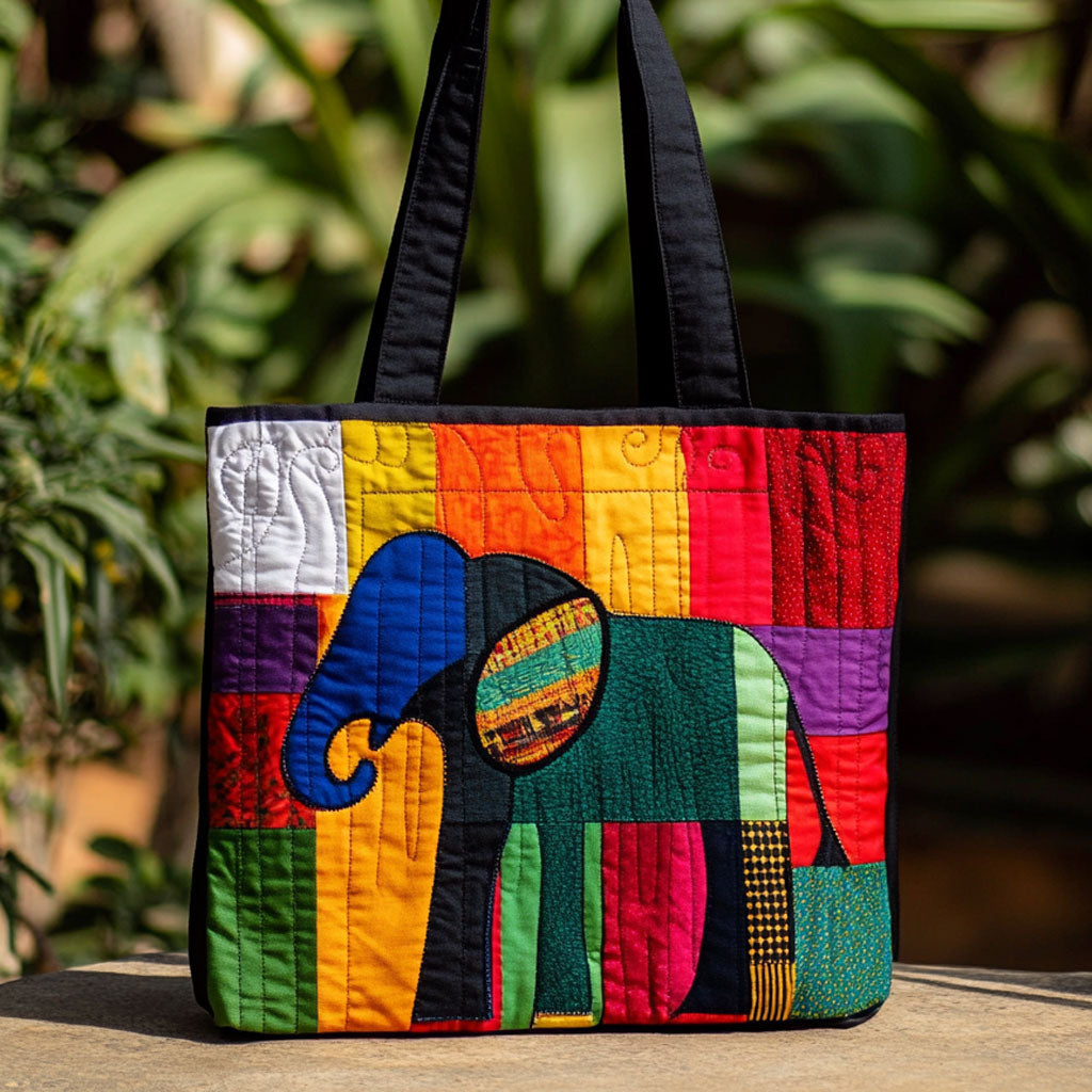 Bolso Tote Acolchado Elefante Vibrante