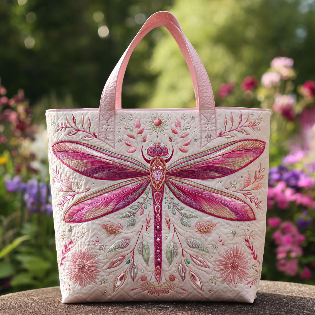 Bolsa Tote Acolchada Romántica de Libélula