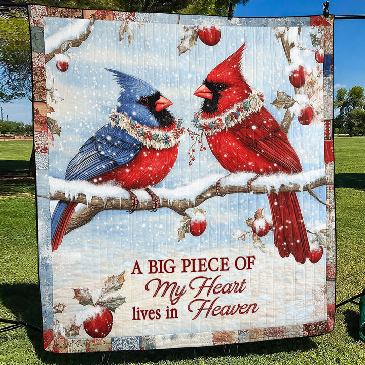 Una Gran Parte De Mi Corazón Vive En El Cielo Colgante De Arte De Quilt