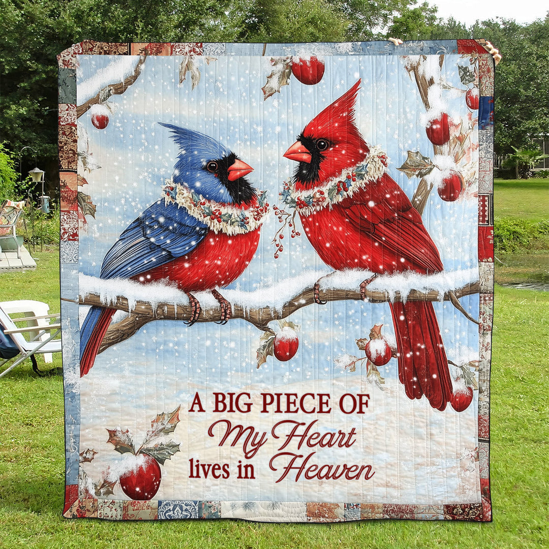 Una Gran Parte De Mi Corazón Vive En El Cielo Colgante De Arte De Quilt