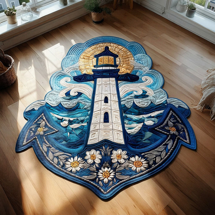 Alfombra de Área de Forma Personalizada Azul Egeo