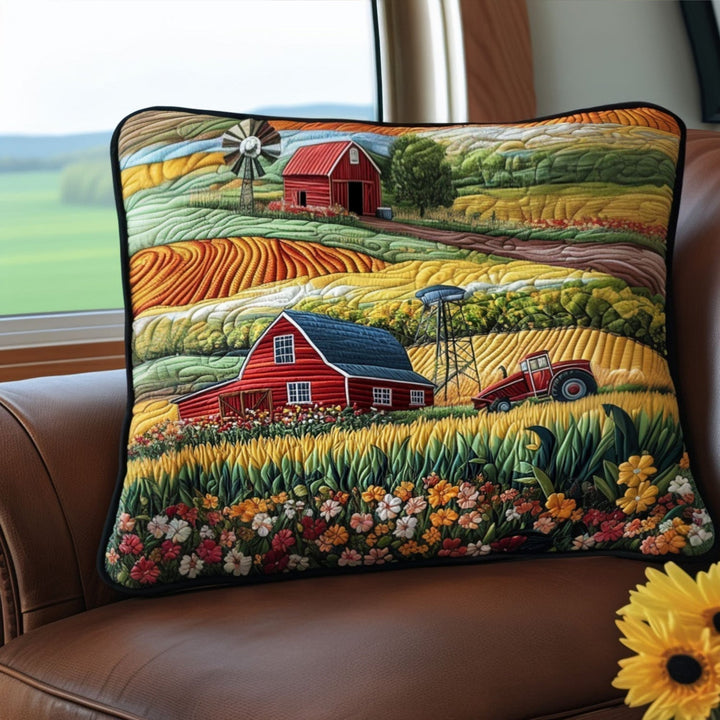 Funda de Almohada de Cama Acolchada Agricultura Bliss