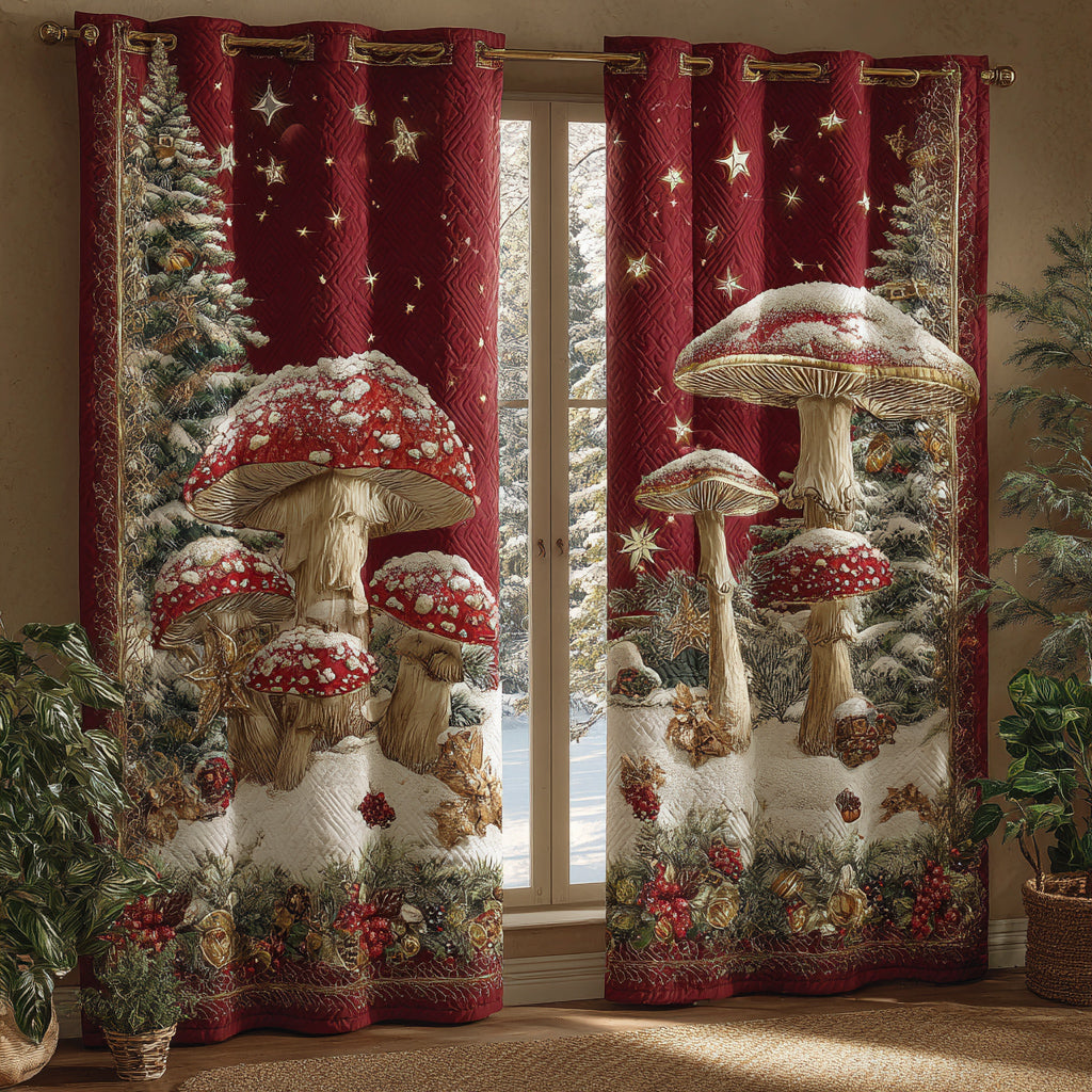 Cortinas Acolchadas de Hongo Amanita