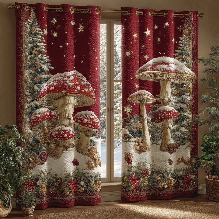 Cortinas Acolchadas de Hongo Amanita