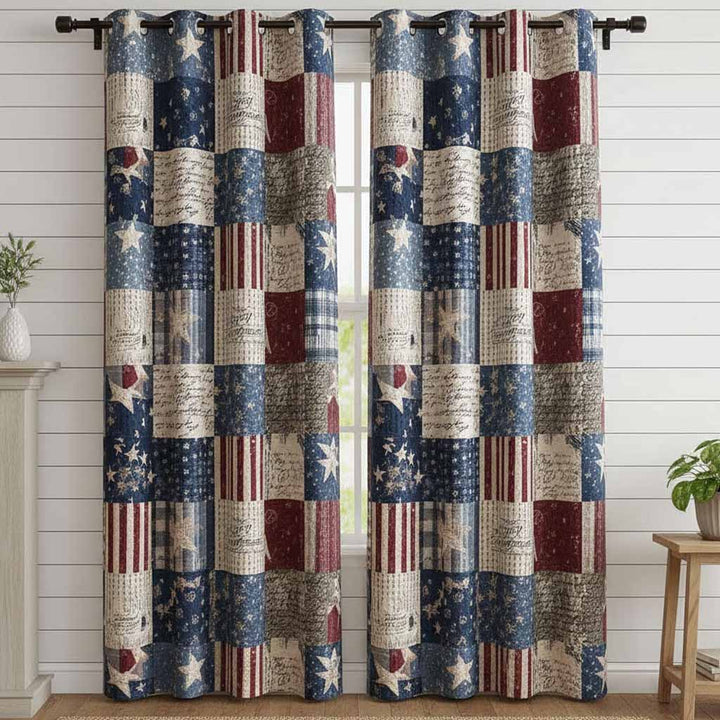 Cortinas de Parchwork Acolchadas Americana