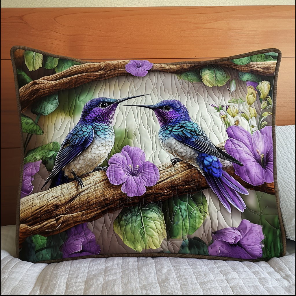 Funda de Almohada de Edredón Amethyst Lovebirds