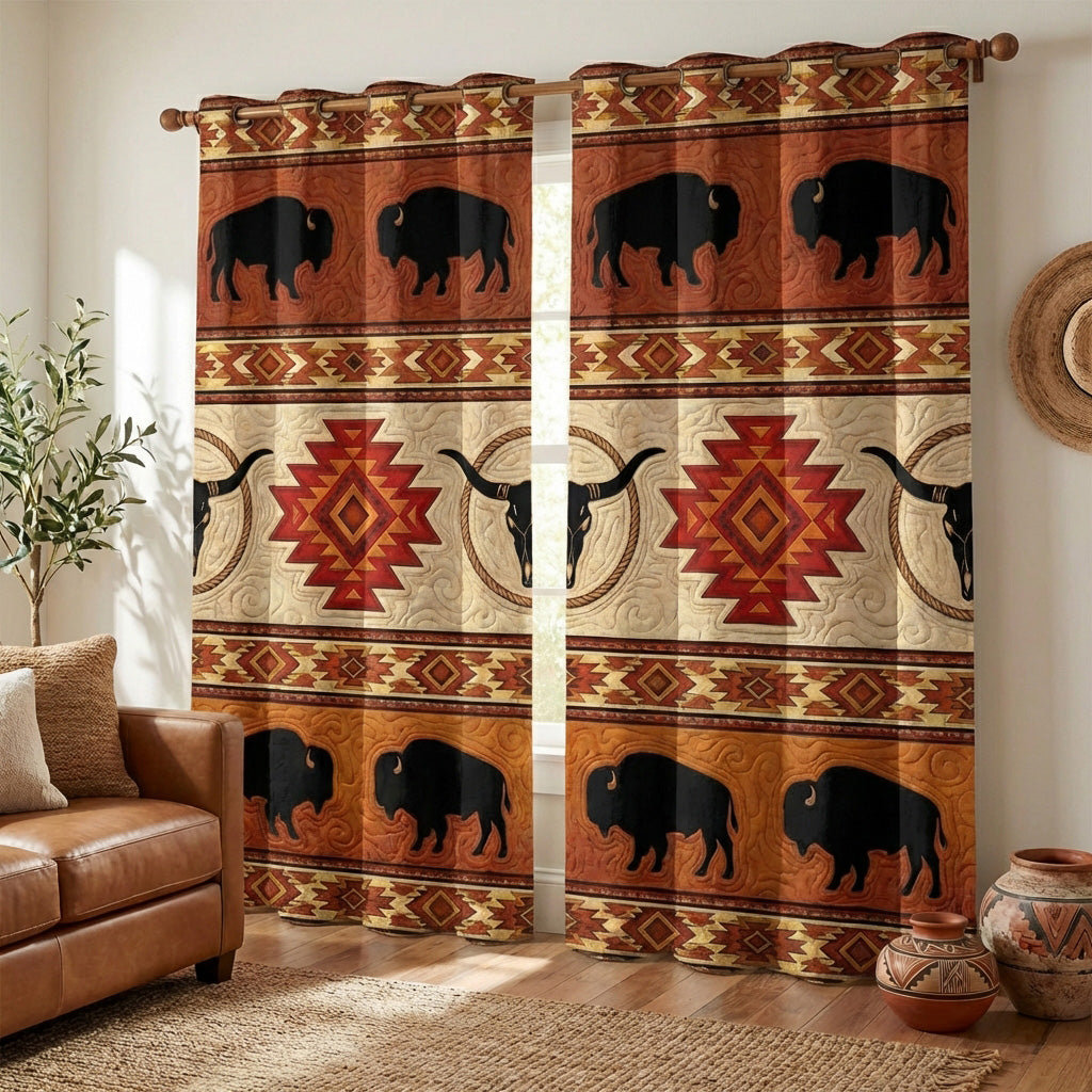 Cortinas acolchadas de llanuras ancestrales