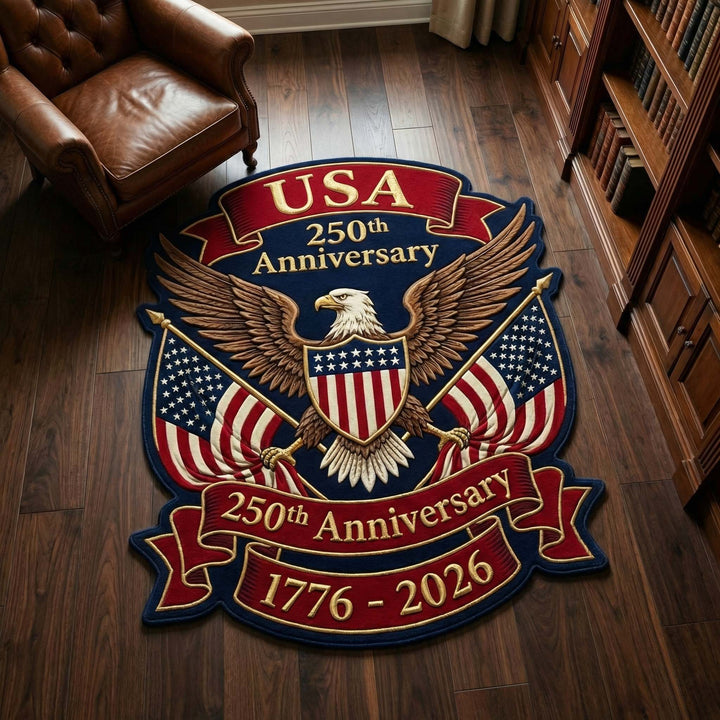 Alfombra de Área en Forma Personalizada Águila de Aniversario