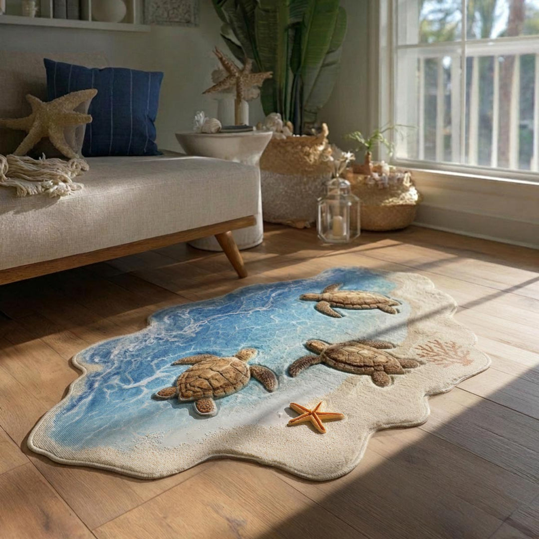Alfombra de Área de Forma Personalizada Aqua Paradise
