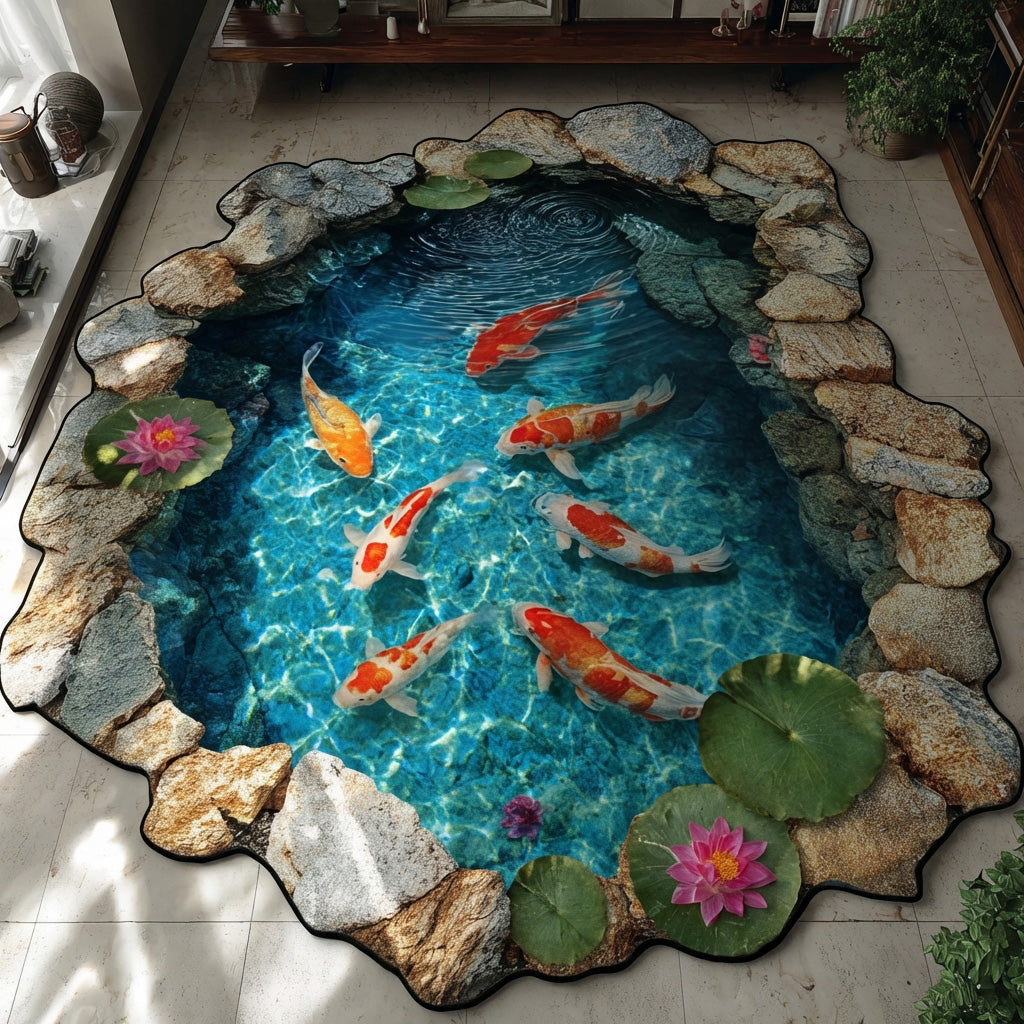 Alfombra de Área de Forma Personalizada Aqua Garden