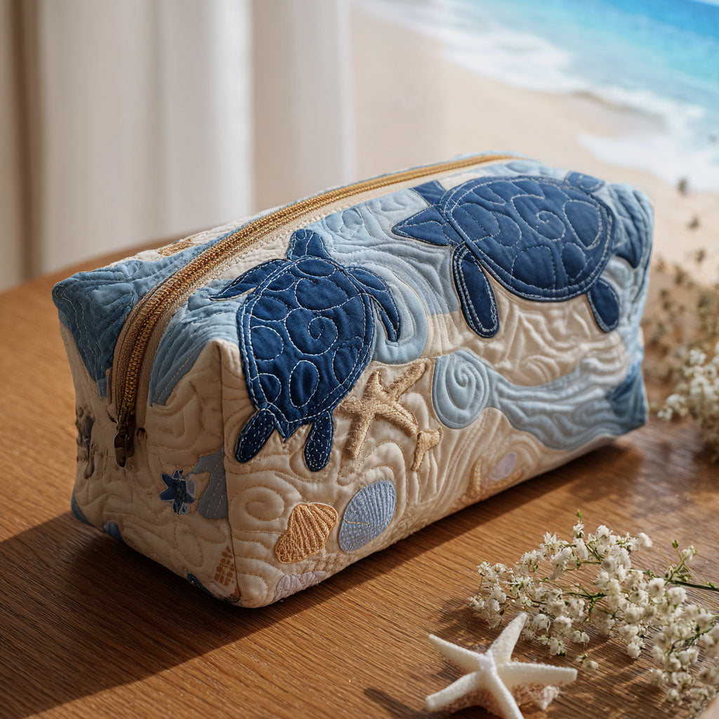 Bolsa de Maquillaje Acolchada Aqua Shell