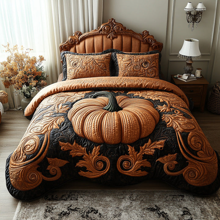 Juego de Ropa de Cama Acolchada de 3 Piezas Otoño Brillante