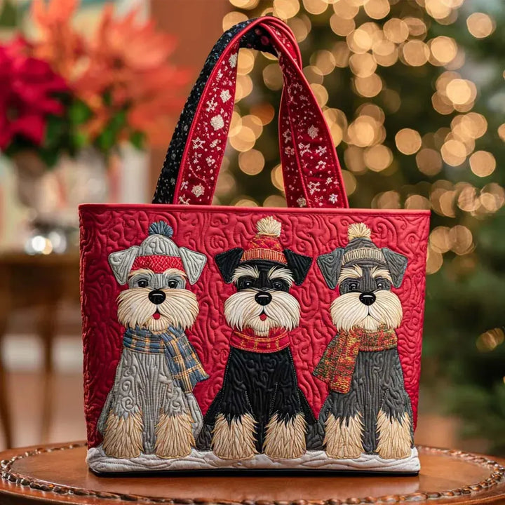 Bolsa Tote Acolchada - Trío de Schnauzers