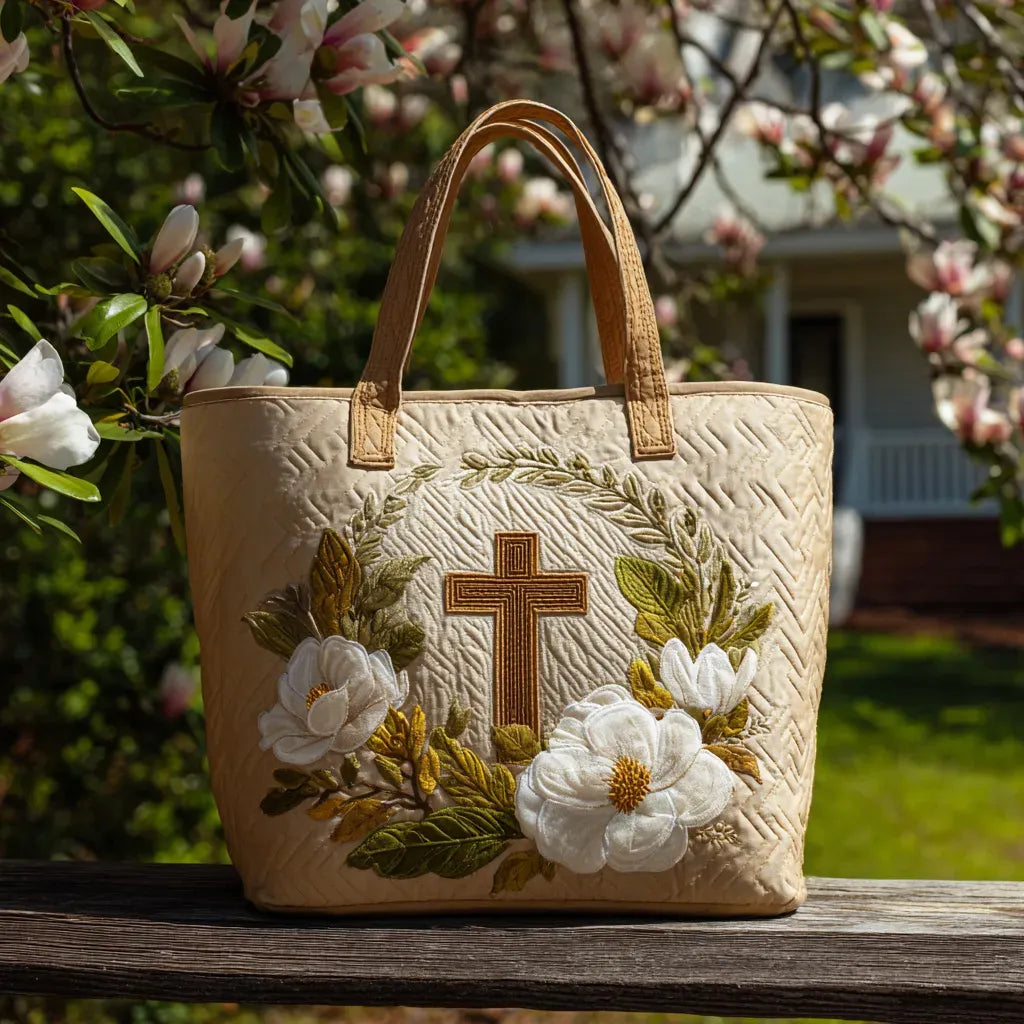 Bolsa Tote Acolchada - Cruz Sagrada