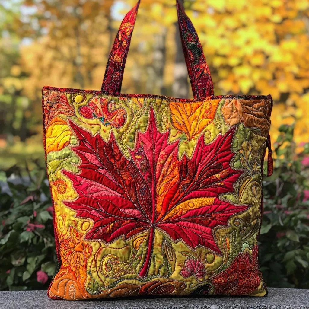 Bolsa Tote Acolchada - Arce al Atardecer