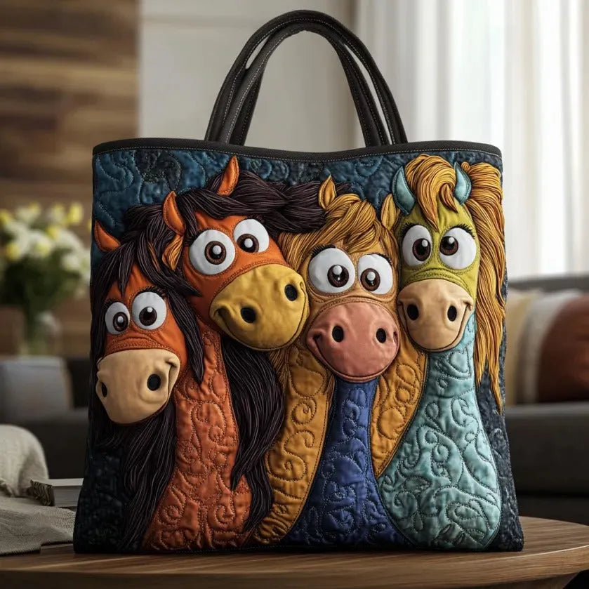 Bolso Tote Acolchado - Ponis Juguetones