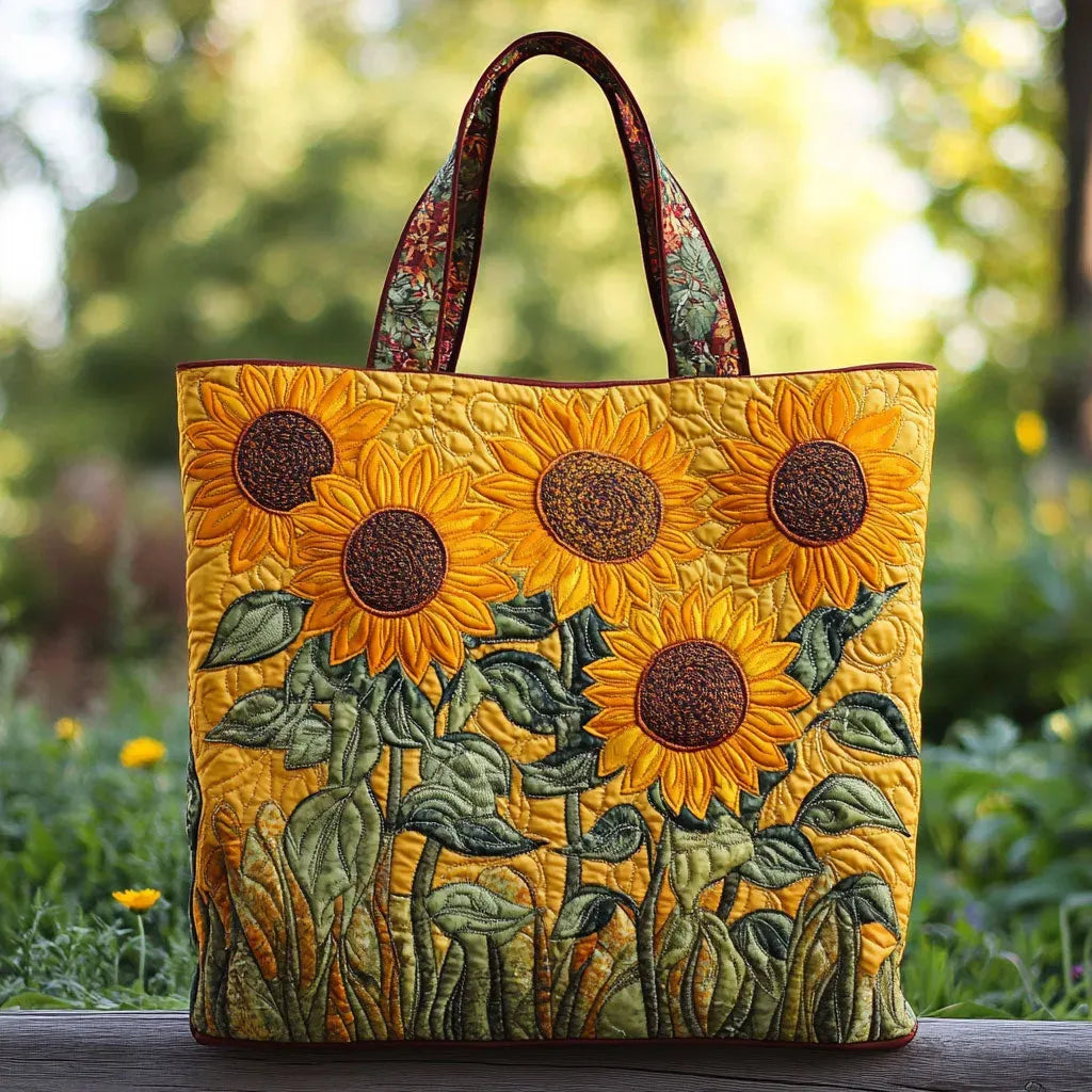 Bolsa Tote Acolchada - Girasoles
