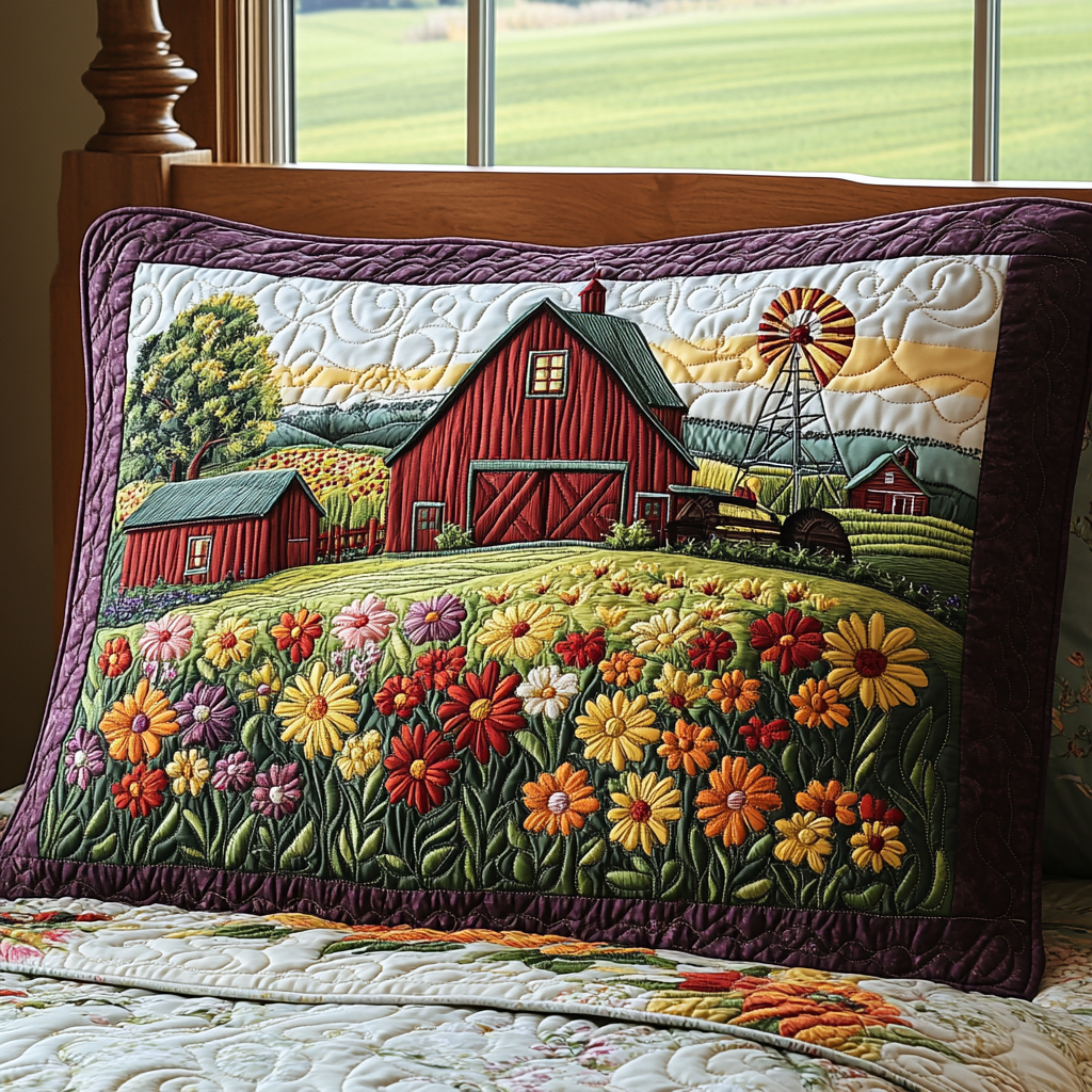 Funda de Almohada de Ropa de Cama Acolchada Barnyard Bliss