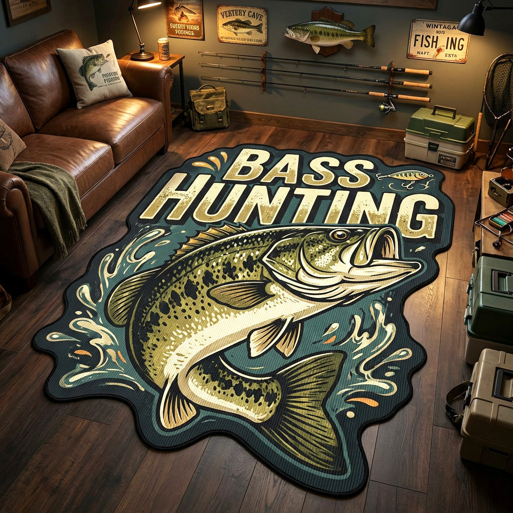 Alfombra de Área de Forma Personalizada Bass Hunter