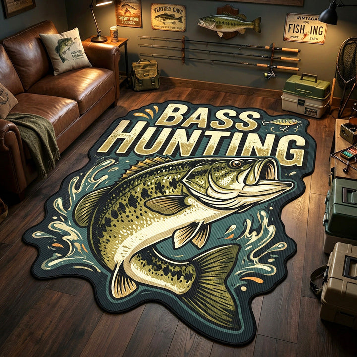 Alfombra de Área de Forma Personalizada Bass Hunter