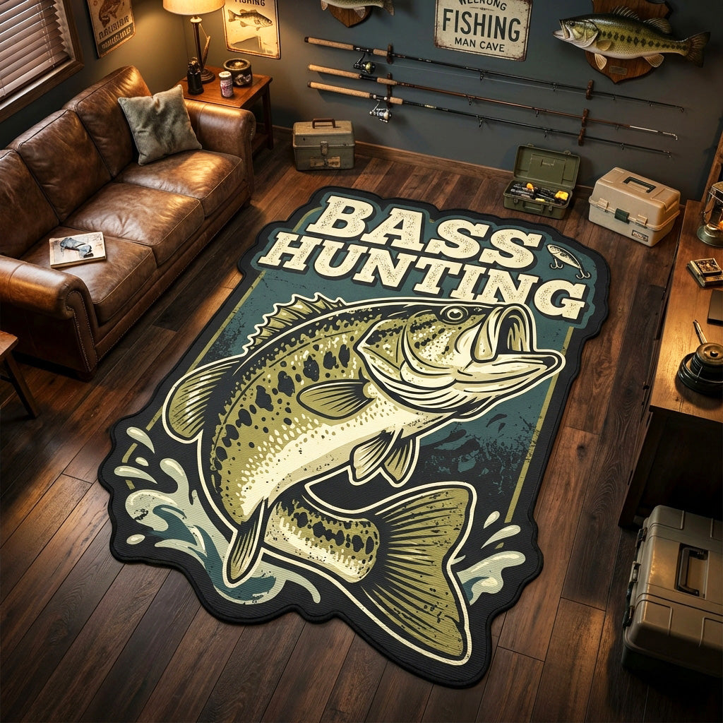 Alfombra de Área en Forma Personalizada Bass Strike