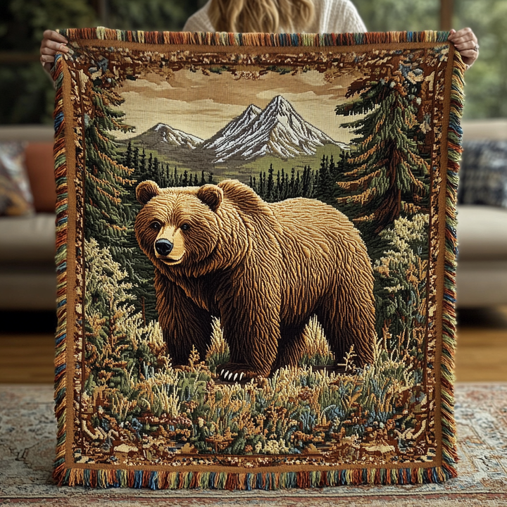 Manta Woven con Encanto de Oso