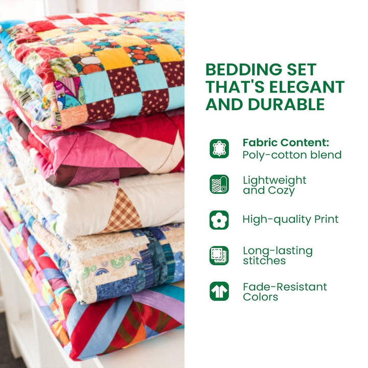 Juego de Ropa de Cama Acolchado de 3 Piezas Poinsettia Warmth