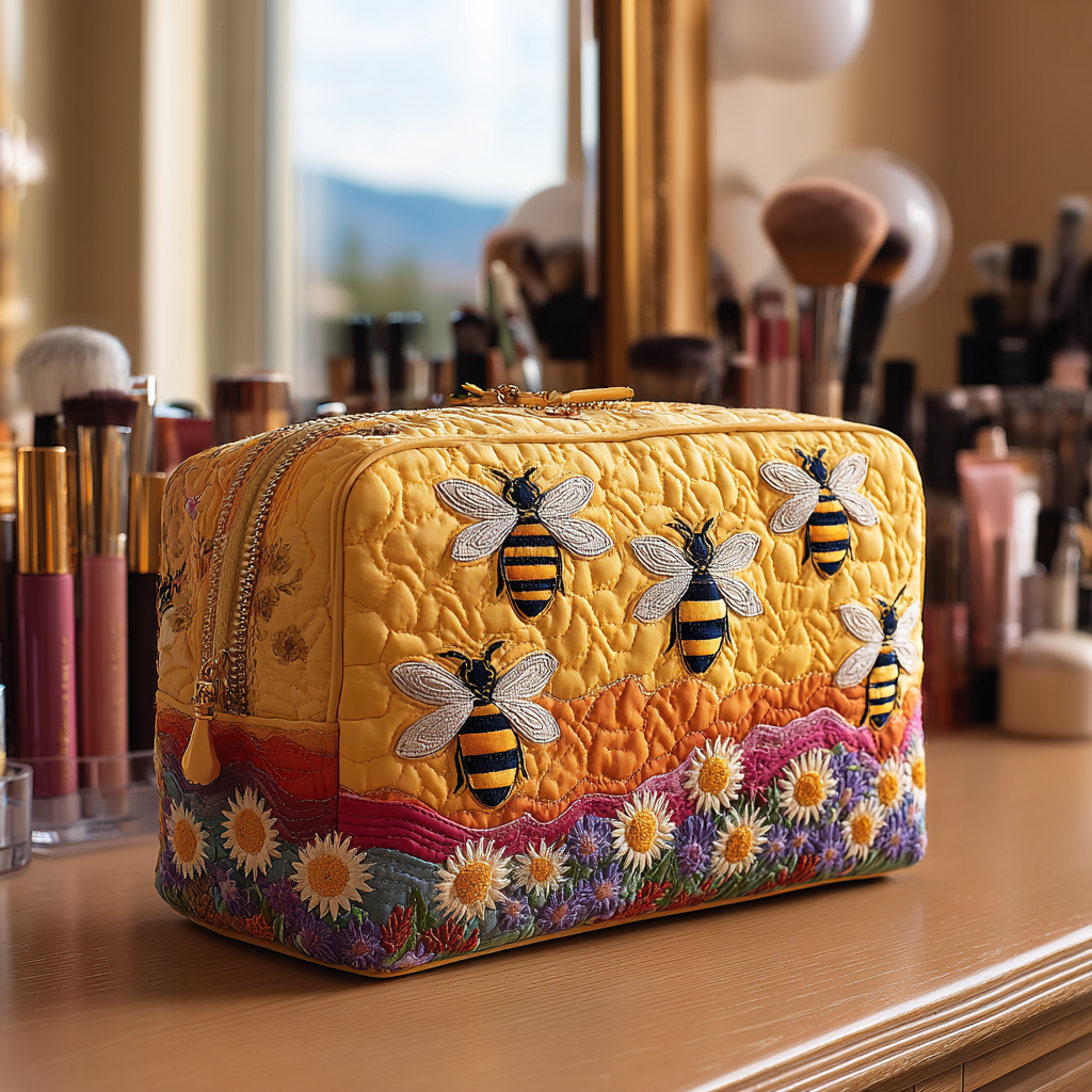 Bolsa de Maquillaje Acolchada Bee Haven
