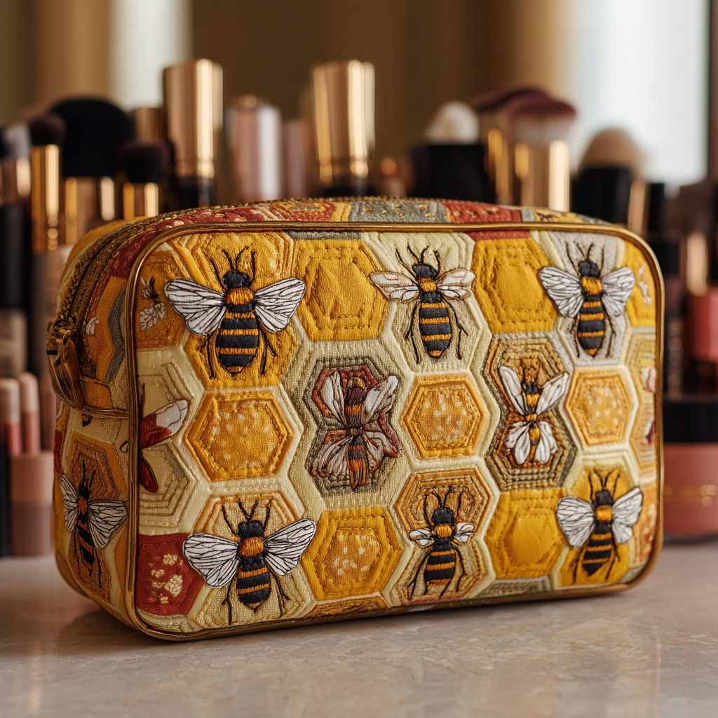 Bolso de Maquillaje Acolchado Bee Meadow