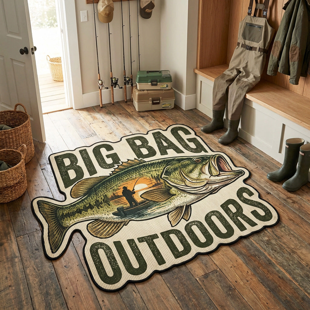 Alfombra de Área de Forma Personalizada Big Bass