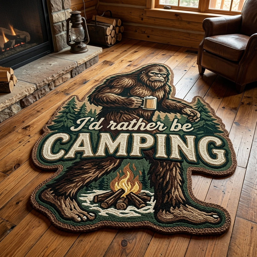 Alfombra de Área en Forma Personalizada de Huellas de Bigfoot