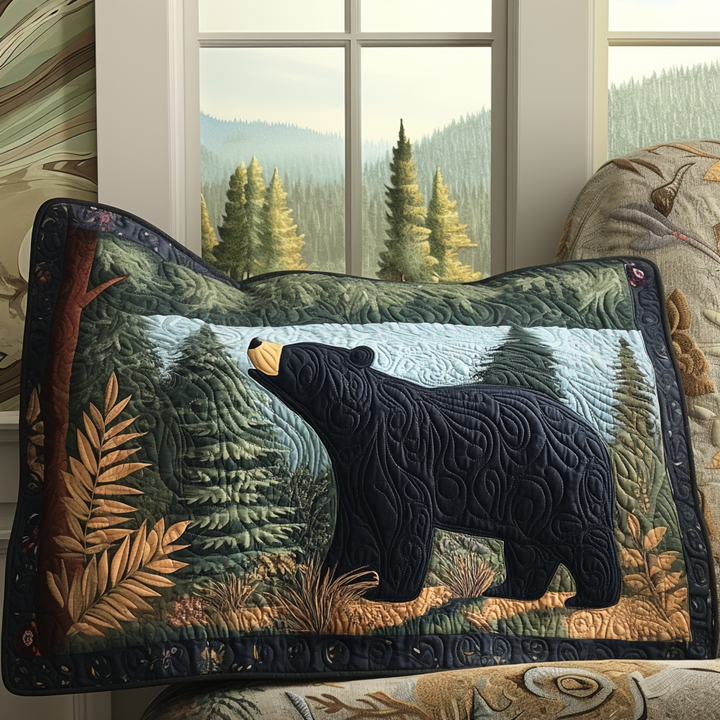 Funda de Almohada de Edredón Black Bear Pines