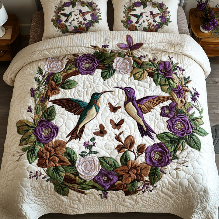 Juego de Ropa de Cama Acolchada Hummingbird