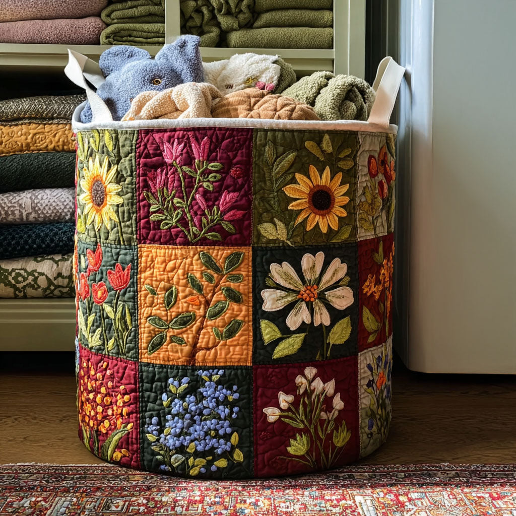 Cesta de Ropa Acolchada Blossom Glow